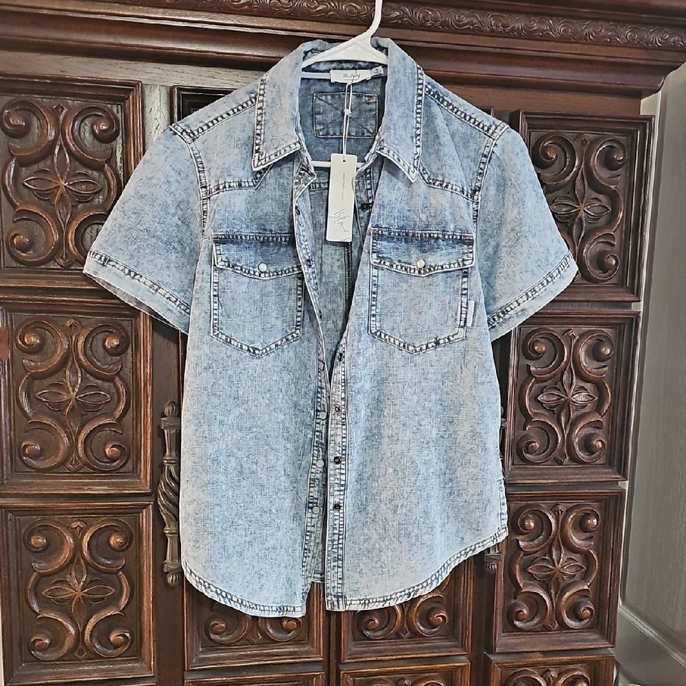 Denim Short Sleeve Shirt
